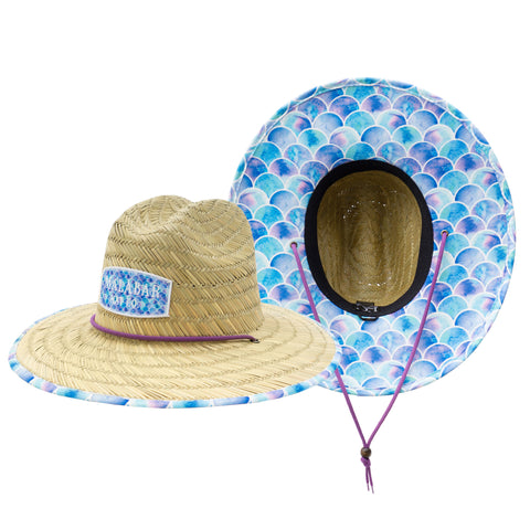 Mermaid Scales Woman Sun Hat Straw Hat For Beach, Boating, Fishing, Walking, or Hanging By The Pool
