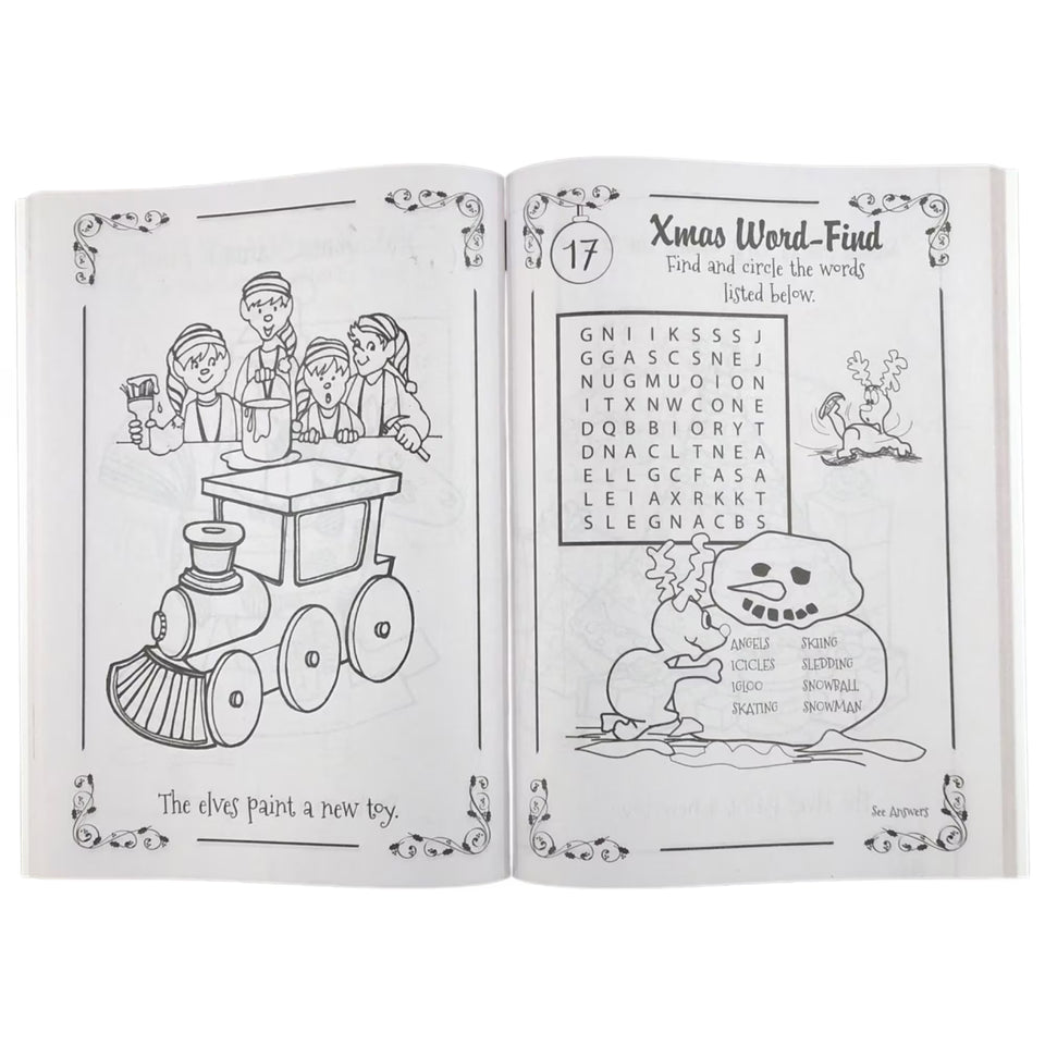 Rudolph The Red Nose Reindeer Bambi Santa Christmas Fun Coloring and Activity Christmas Gift Craft Books, With FREE Christmas gift bag