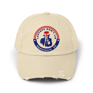 Laptops Don't Lie Democrats Do Unisex Distressed Caps, Donald Trump, Republican Cap, Political Cap, USA Flag Cap, America Cap, Election