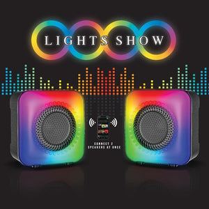 KC Republic Top Tech Audio Angel-5 Bluetooth Portable Speaker 4'' Woofer, Louder Volume, Disco Light, Rich Bass (Black)