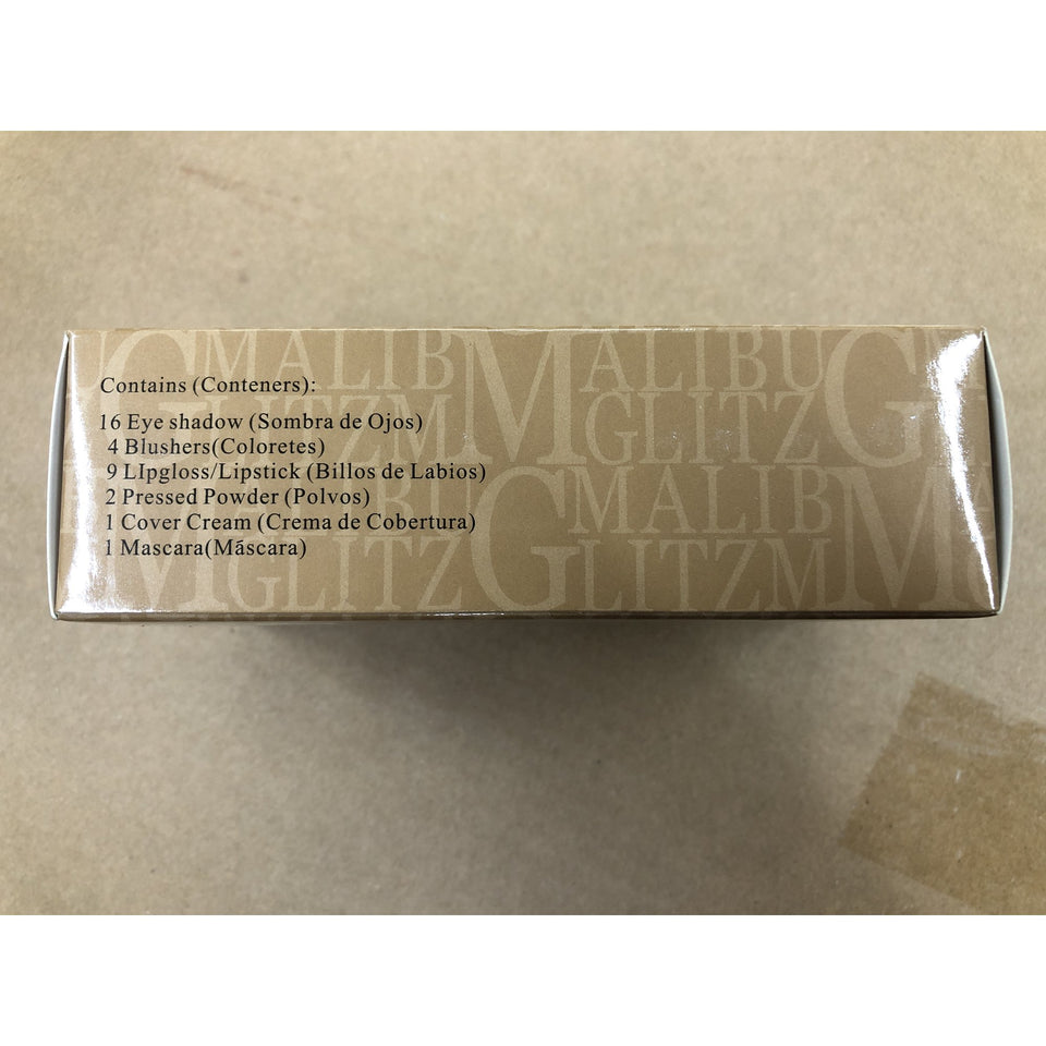 KC Republic Malibu Glitz 5460 All in One Makeup Kit with 16 Eye Shadows, 4 Blushers, 9 Lipgloss, 2 Pressed Powder, 1 Mascara, 1 Cover Cream - Create Stunning Looks with Ease