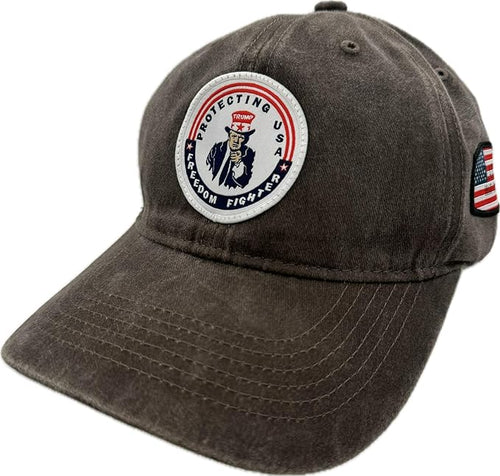 Trump Hat Trump 2024 MAGA Hat Trump 2024 Hat Make America Great Again Hat Adjustable Baseball Cap (Freedom Fighter Gray)