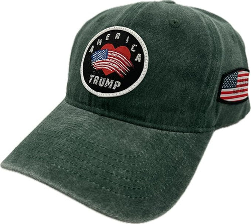 Trump Hat Trump 2024 MAGA Hat Trump 2024 Hat Make America Great Again Hat Adjustable Baseball Cap (America Loves Trump Green)