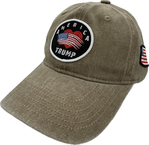 Trump Hat Trump 2024 MAGA Hat Trump 2024 Hat Make America Great Again Hat Adjustable Baseball Cap (America Loves Trump Khaki)