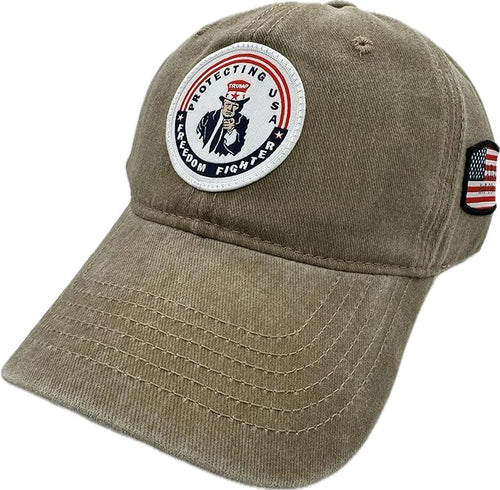 Trump Hat Trump 2024 MAGA Hat Trump 2024 Hat Make America Great Again Hat Adjustable Baseball Cap (Freedom Fighter Khaki)