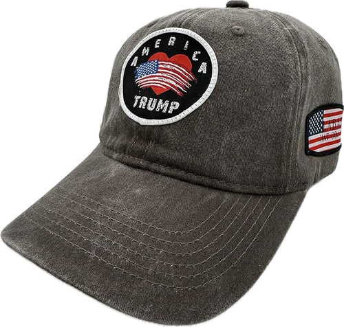 Trump Hat Trump 2024 MAGA Hat Trump 2024 Hat Make America Great Again Hat Adjustable Baseball Cap (America Loves Trump Gray)