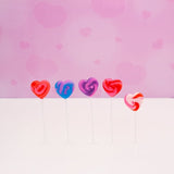 Valentine's Day 25 Lollipop Bouquet With 5 lollipops per bouquet, Fruit Punch, Artificially Flavored, Total 125 Valentine lollipops