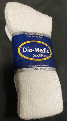 3 Pair Diabetic Socks Size 9-11 Non Binding Smooth Toe Seam