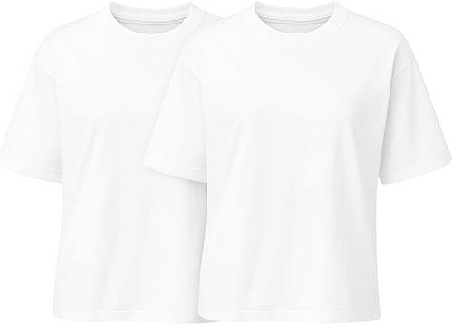 Classic Unisex Crew Neck T-Shirt – Soft Cotton Short Sleeve Tee for Men & Women – Casual Everyday Shirt White