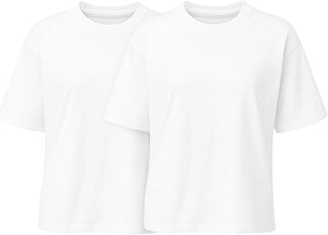 Classic Unisex Crew Neck T-Shirt – Soft Cotton Short Sleeve Tee for Men & Women – Casual Everyday Shirt White