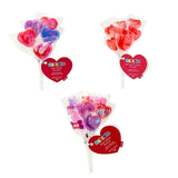 Valentine's Day 25 Lollipop Bouquet With 5 lollipops per bouquet, Fruit Punch, Artificially Flavored, Total 125 Valentine lollipops