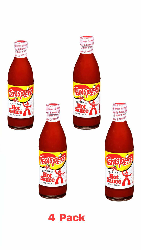 Texas Pete Original Hot Sauce (Pack of 4) Large 12 oz Bottles by Texas Pete