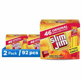 Slim Jim Original Smoked Snack Sized Sticks, 0.28 oz 46 Count Box (Pack of 2)