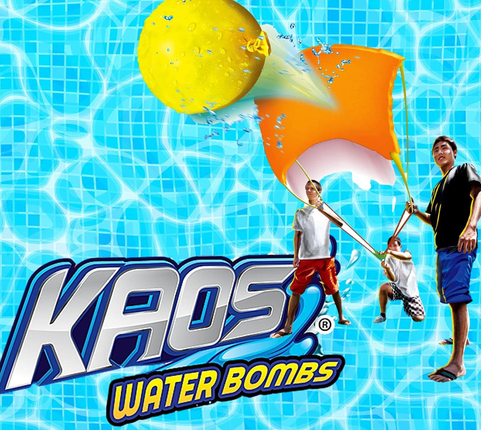 Kaos Water Balloon Launcher, Water Balloon Slingshot, 30 Colorful Water Balloons & Rapid Water Injection Tool for Kids and Adults, (1 Pack) 200 Feet Range Water Bomb Sling shot Set. 181-1