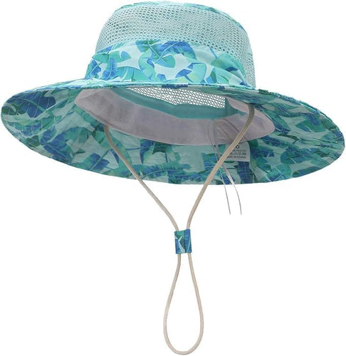 Kids Sun Hat for Boys Girls UPF 50+ UV Toddler Sun Protection with Neck Flap Adjustable Large Brim Beach Fishing Hat, Ages 3-12+