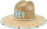 KC Republic Fabric Pattern Print Straw Kids Boys Sunhat, Ages 3+, Lifeguard Hat, Beach, Swim, Fishing, Fits All, Malabar Hat