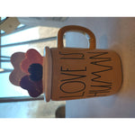 Jumbo 34" Teddy Bear with Rae Dunn "Love Is Human" Yellow Mug – Valentine’s Day Gift Set for Someone Special