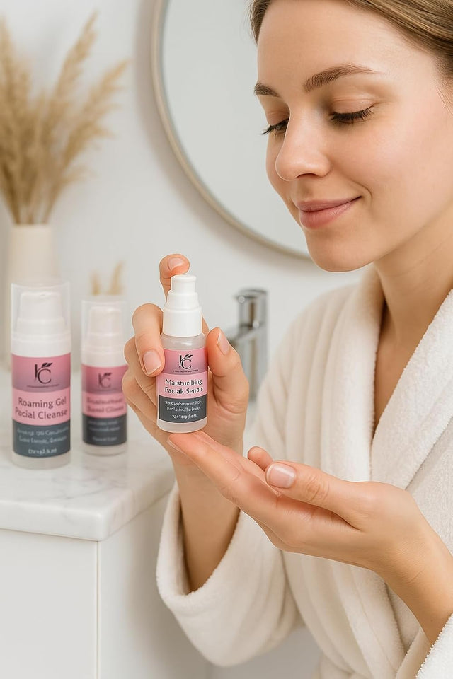 LED Mask Therapy Essentials Set Facial Cleanser Gel, Serum & Cream Set Hydrating, Firming & Pore-Minimizing Skincare Trio Moisturizing, Anti-Aging, Suitable for All Skin Types