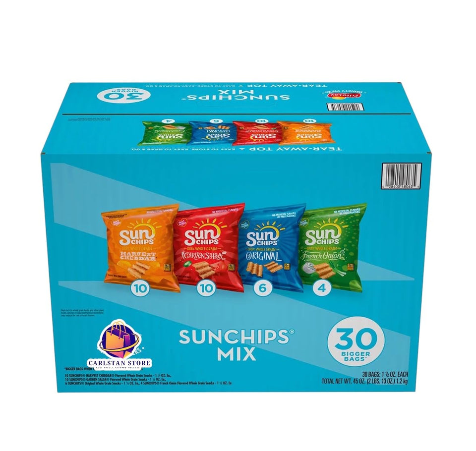 Sun-Chips Whole Grain Mix Variety Pack, 30 Count, 3.75 Pound