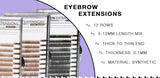 Eyebrow Extensions Kit with 4 Trays of Mink Eyebrows in 2 Dark Brown, 2 Brown, Comes on Mixed Length Trays 5-8 Mm Mix, Eyebrow Extension Glue & Extension Tweezers