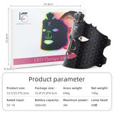 7 Color LED Therapy Face Mask with Pre Therapy and After Therapy Moisturizers, Red Light Silicone Face Mask Skin Care at Home with Eye Protection Cushion