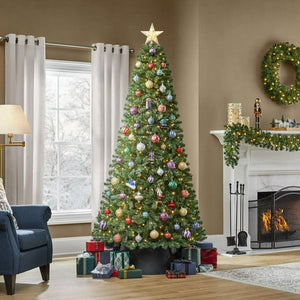 7.5 ft. Pre-Lit LED Festive Pine Artificial Christmas Tree