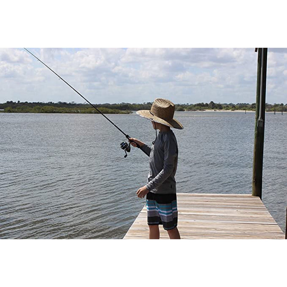 Shark Kids Fabric Pattern Print Straw Children's Sunhat, Boy & Girl, Ages 3+, Lifeguard Hat, Beach, Swim, Cruise, Paddle Board, Boat, Fishing, Fits All, Malabar Hat