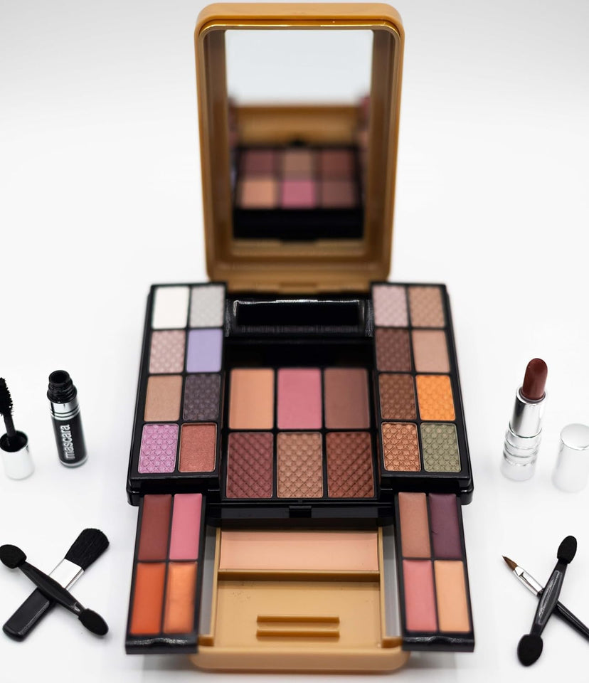 All in One BR 30 Makeup Color Kit with 30 Eye Shadows, 3 Blushers, 1 Lipgloss, 1 Mascara, 1 Eye Pencil, 2 Pressed Powder - Create Stunning Looks with Ease