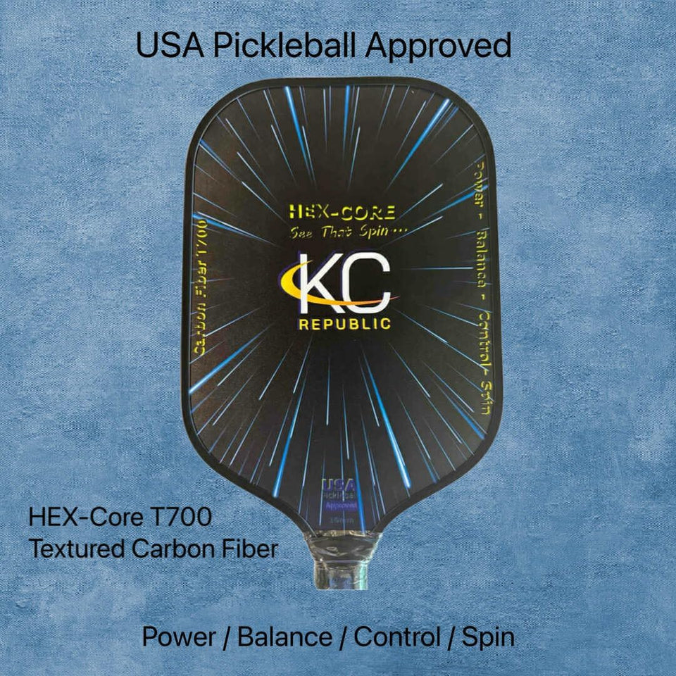 Pickleball Paddle – T700 Smooth Carbon Fiber Paddle with Cover, Thermoforming 4-Layer Racket, USAPA Approved Lightweight & 16MM Polymer Honeycomb Core