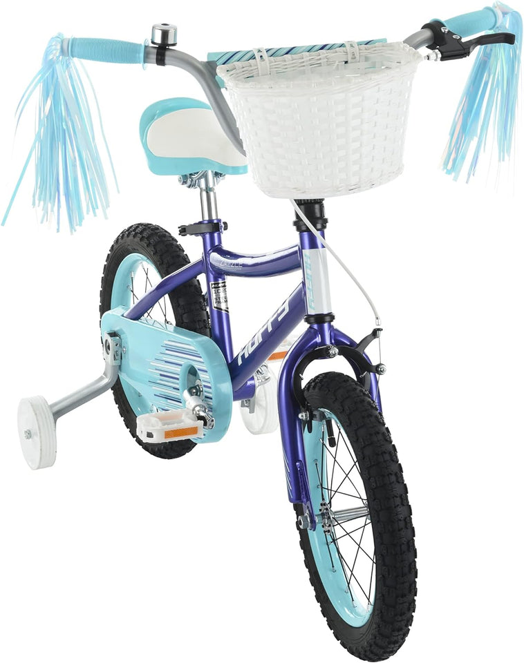 Huffy Purple Zazzle 14" Kid's Bike with Training Wheels, Quick Connect Assembly