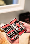 Manicure Pedicure Set Nail Clippers - 10 Piece Stainless Steel Hygiene Kit - Toenail Clippers  with Portable Travel Case Beauty Care Tools