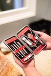 Manicure Pedicure Set Nail Clippers - 10 Piece Stainless Steel Hygiene Kit - Toenail Clippers  with Portable Travel Case Beauty Care Tools