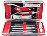 Manicure Pedicure Set Nail Clippers - 10 Piece Stainless Steel Hygiene Kit - Toenail Clippers  with Portable Travel Case Beauty Care Tools