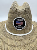 American Flag Fabric Pattern Print Straw Sunhat Men & Women, Lifeguard Hat, Beach, Swim, Cruise, Paddle Board, Boat, Fishing