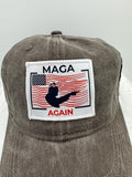 Trump Hat Trump 2024 MAGA Hat Trump 2024 Hat Make America Great Again Hat Adjustable Baseball Cap (MAGA Again Gray)