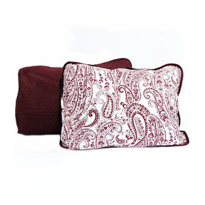 VCNY Home Reversible Paisley Elizabeth 3-Piece Quilt Set Full/Queen - Burgundy
