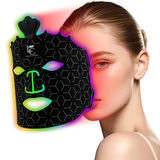 7 Color LED Therapy Face Mask with Pre Therapy and After Therapy Moisturizers, Red Light Silicone Face Mask Skin Care at Home with Eye Protection Cushion