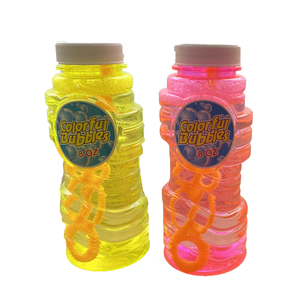 KC Republic Colorful Non Toxic 240ml Bottle 8OZ, Bubbles Solution, Yellow Color