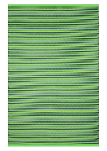 Green Decore Plastic Stain Proof Reversible Fade Resistant Premium Patio Outdoor Rug (8 x 10, Multi Green)