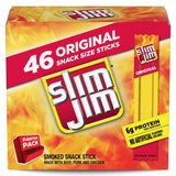 Slim Jim Original Smoked Snack Sized Sticks, 0.28 oz 46 Count Box (Pack of 2)
