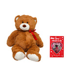 Valentine’s Day Gift – Jumbo 34" Teddy Bear with Dog-Themed "Happy Valentine’s Day" Candy – Soft Plush & Sweet Treat Combo