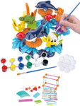 KC Republic 37 Pcs Water Washable Painting & Building Toy Set + 58 pcs Learning STEM Explorers Geomakers for Toddlers and Kids Age 3+ Boys and Girls Stacking Reef Garden Building STEM Toy