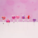 Valentine's Day 25 Lollipop Bouquet With 5 lollipops per bouquet, Fruit Punch, Artificially Flavored, Total 125 Valentine lollipops