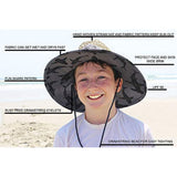 Shark Kids Fabric Pattern Print Straw Children's Sunhat, Boy & Girl, Ages 3+, Lifeguard Hat, Beach, Swim, Cruise, Paddle Board, Boat, Fishing, Fits All, Malabar Hat