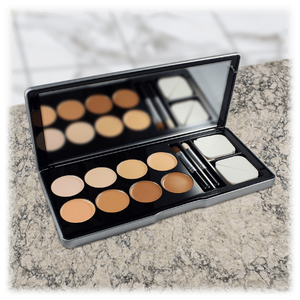 Conceal Me Concealer Set With Concealer, Sponges, and Brush Applicators, 8 Colors Makeup Cosmetics