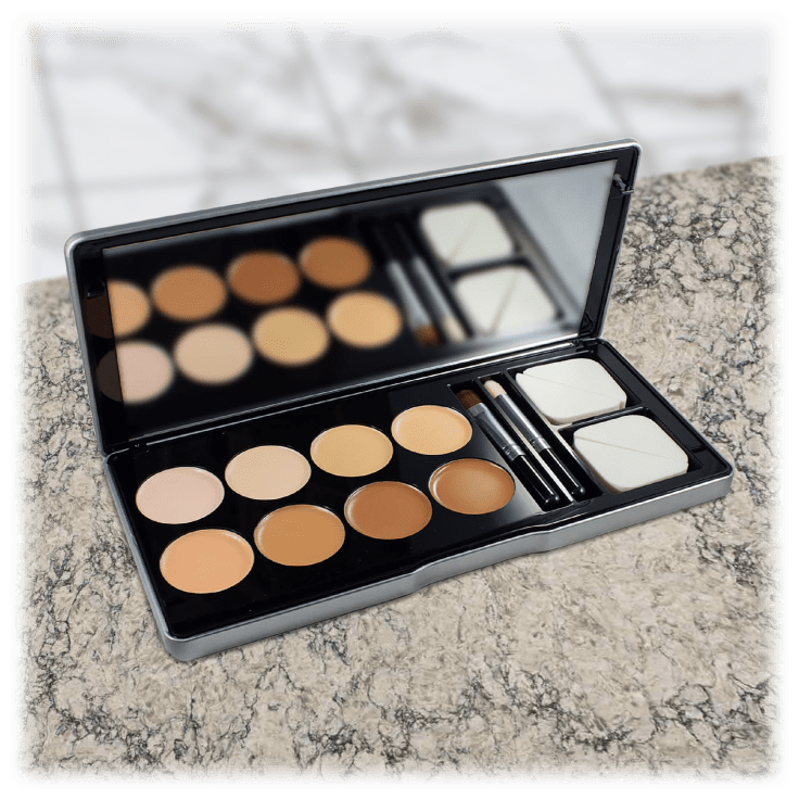 Conceal Me Concealer Set With Concealer, Sponges, and Brush Applicators, 8 Colors Makeup Cosmetics