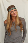 Great Gatsby Headband Peacock Blue with Diamonds Gatsby Flapper 1920's Rhinestone and Beaded Headband. Adjustable Band to Fit Any Head.