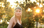 KC Republic Womens Fashion Headband, Beautiful Black Stone Gatsby Flapper 1920's Rhinestone Headband with Ribbon Ties Band
