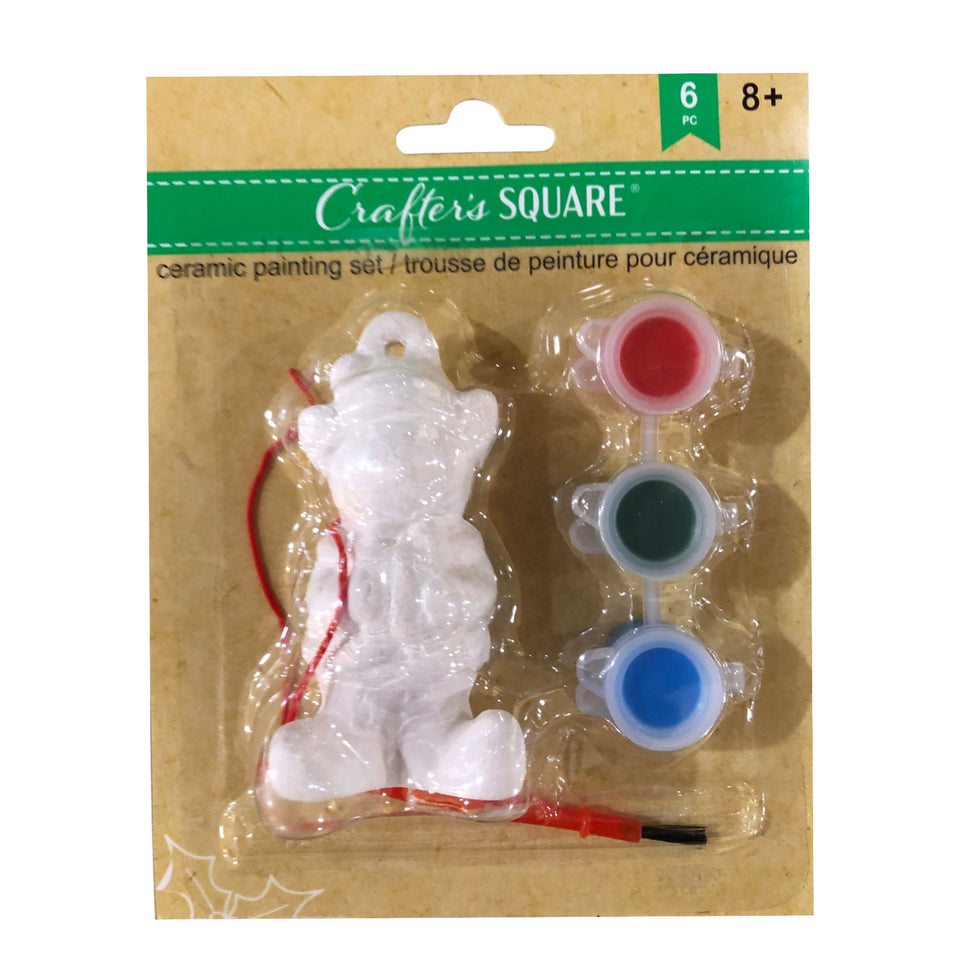 Ceramic Elf Christmas Fun Coloring and Activity Christmas Gift Craft Ornament for Kids and Children's Gift, With FREE Christmas gift bag