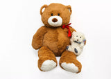 Fuzzy Friends Jumbo 34" Mom and Baby Plush Bears - Perfect Valentine’s Day Gift